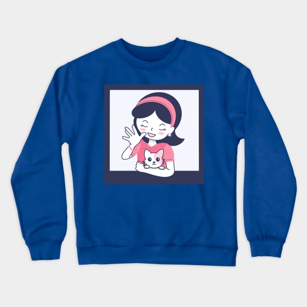 Hello! Crewneck Sweatshirt by EV Visuals